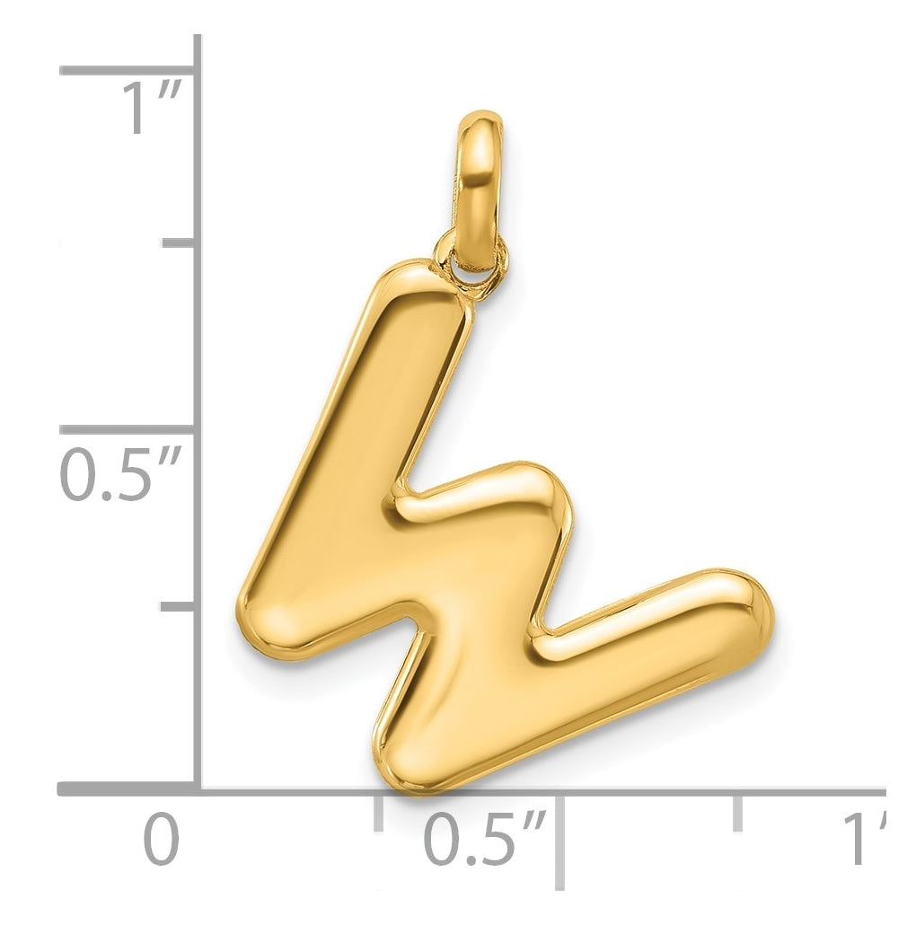 14K Yellow Gold Fancy Letter Charm