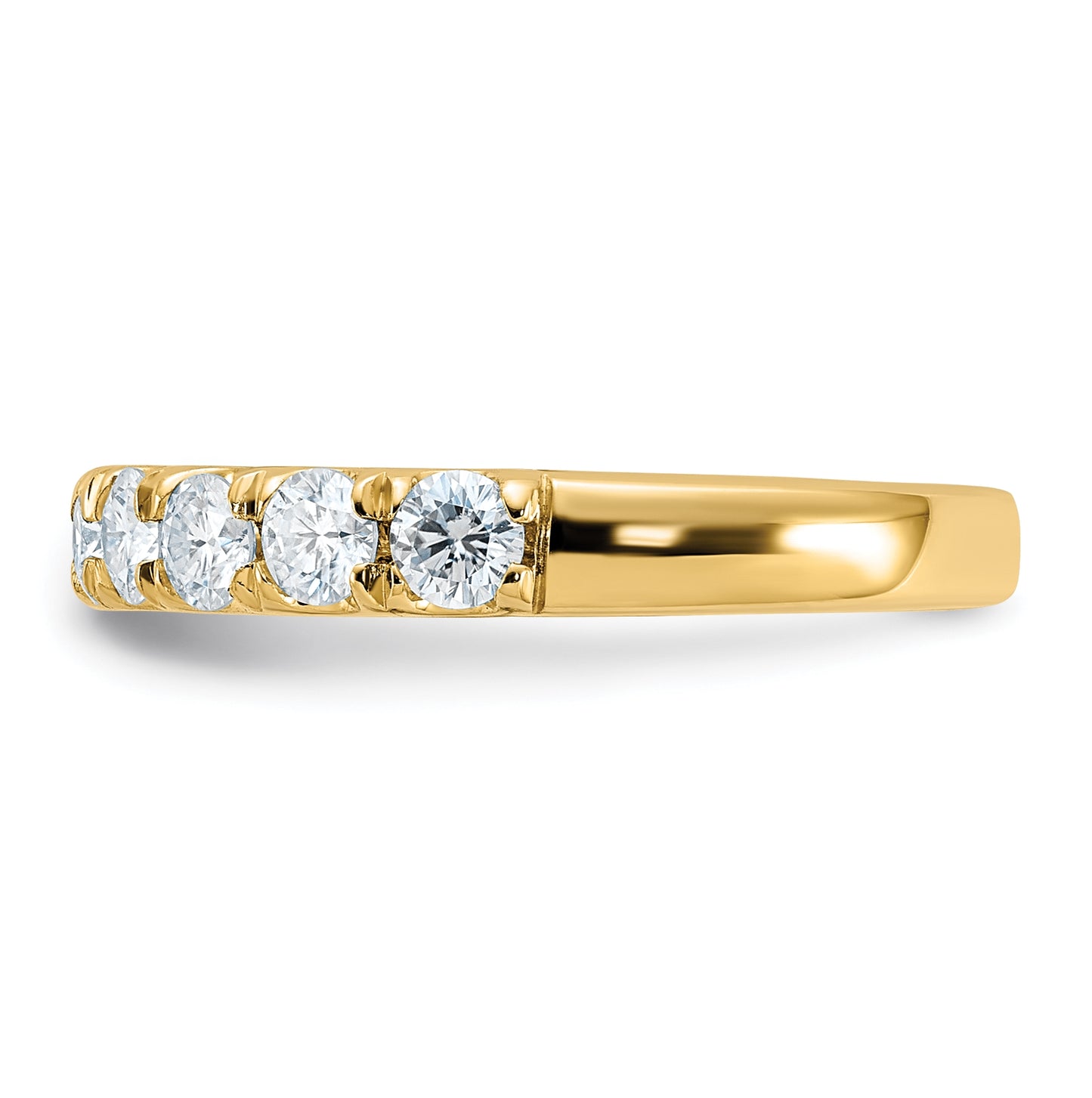 14K Yellow Gold 1ct. 9 Stone G H I True Light Moissanite Band