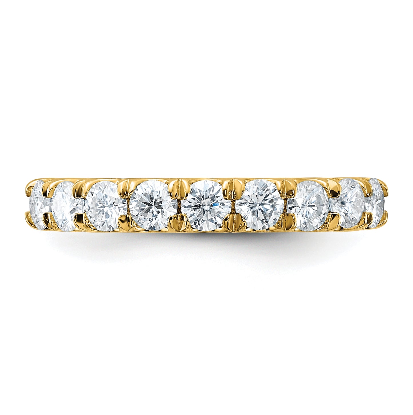14K Yellow Gold 1ct. 9 Stone G H I True Light Moissanite Band