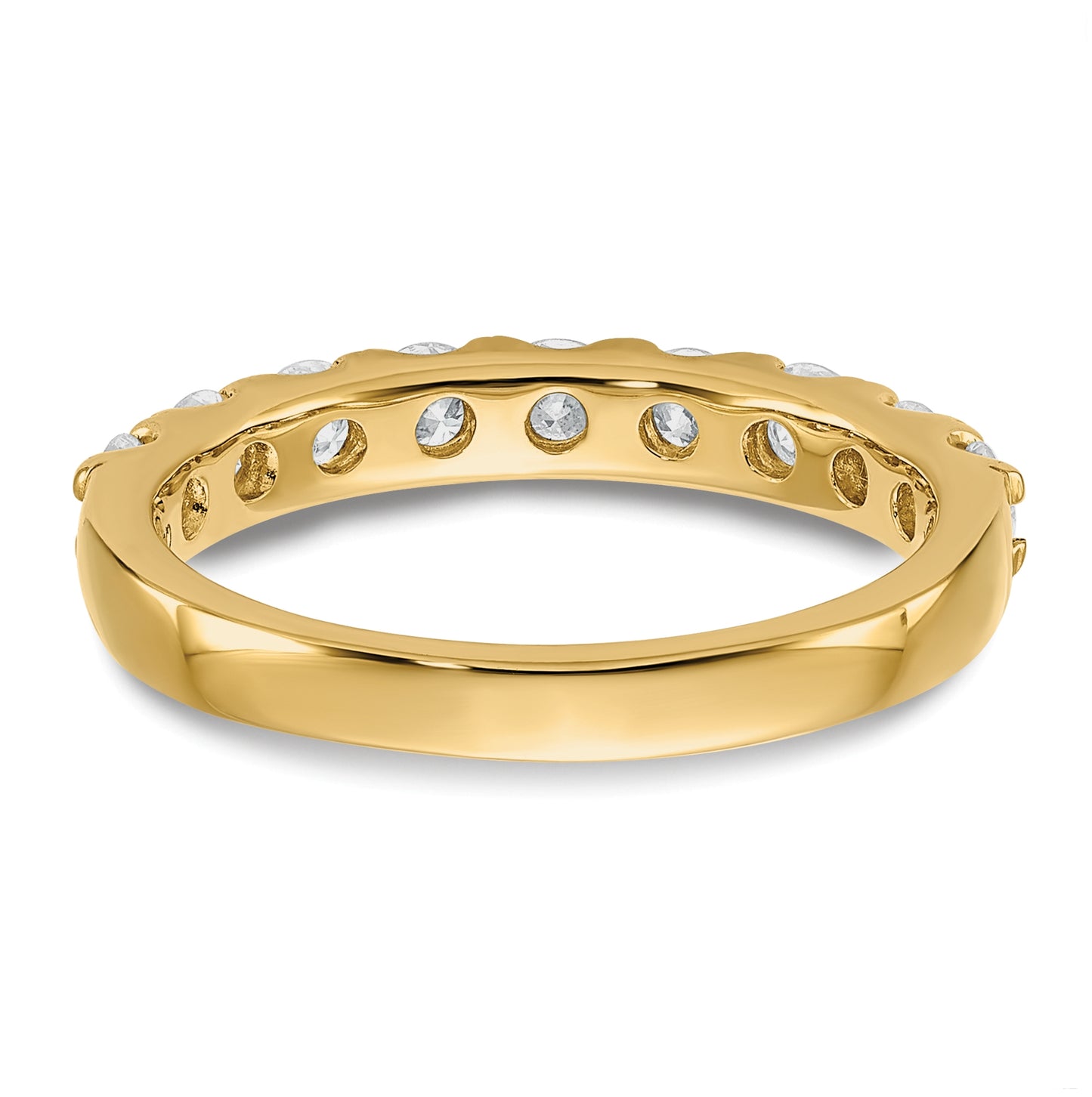 14K Yellow Gold 1ct. 9 Stone G H I True Light Moissanite Band
