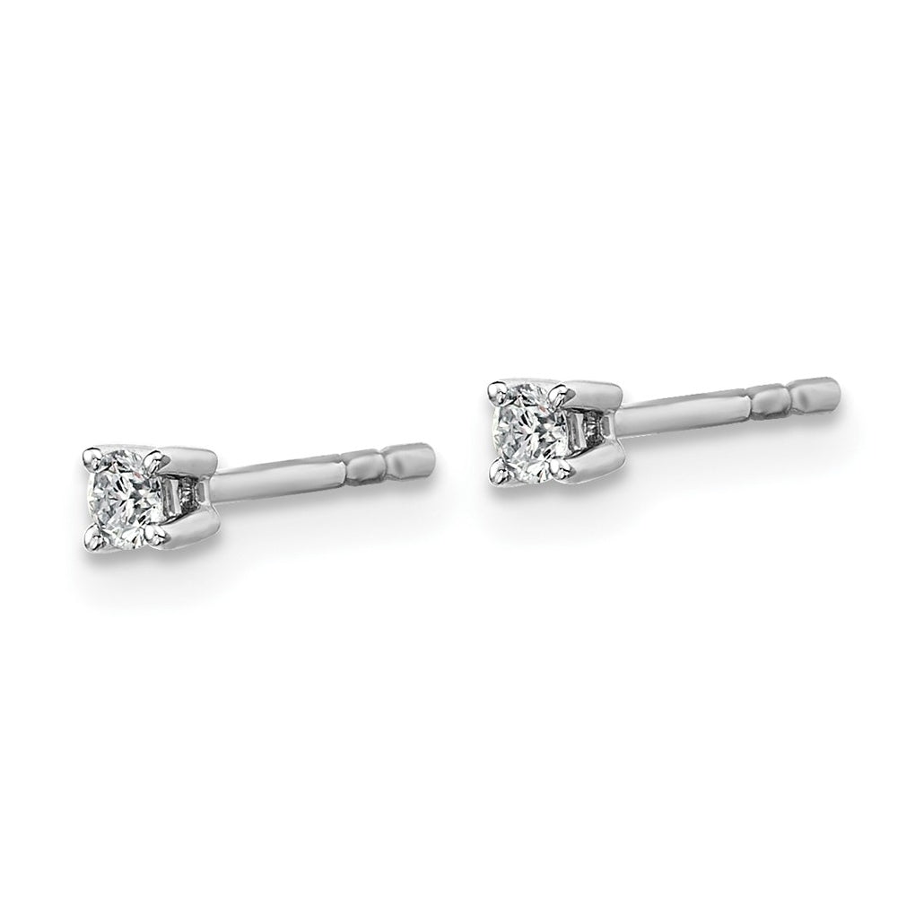 18k Yellow Or White Gold Or Platinum Or Sterling Silver Lab Grown Diamond VS+ F+ Round Complete Four Prong Stud Earrings