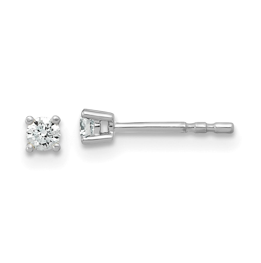 18k Yellow Or White Gold Or Platinum Or Sterling Silver Lab Grown Diamond VS+ F+ Round Complete Four Prong Stud Earrings
