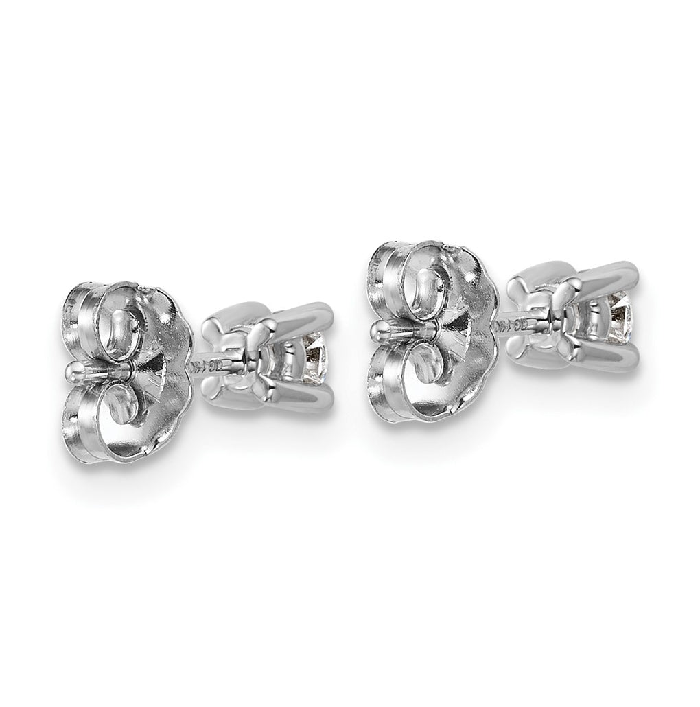18k Yellow Gold Certified Lab Grown Diamond VS+ F+ Round Complete Four Prong Stud Earrings