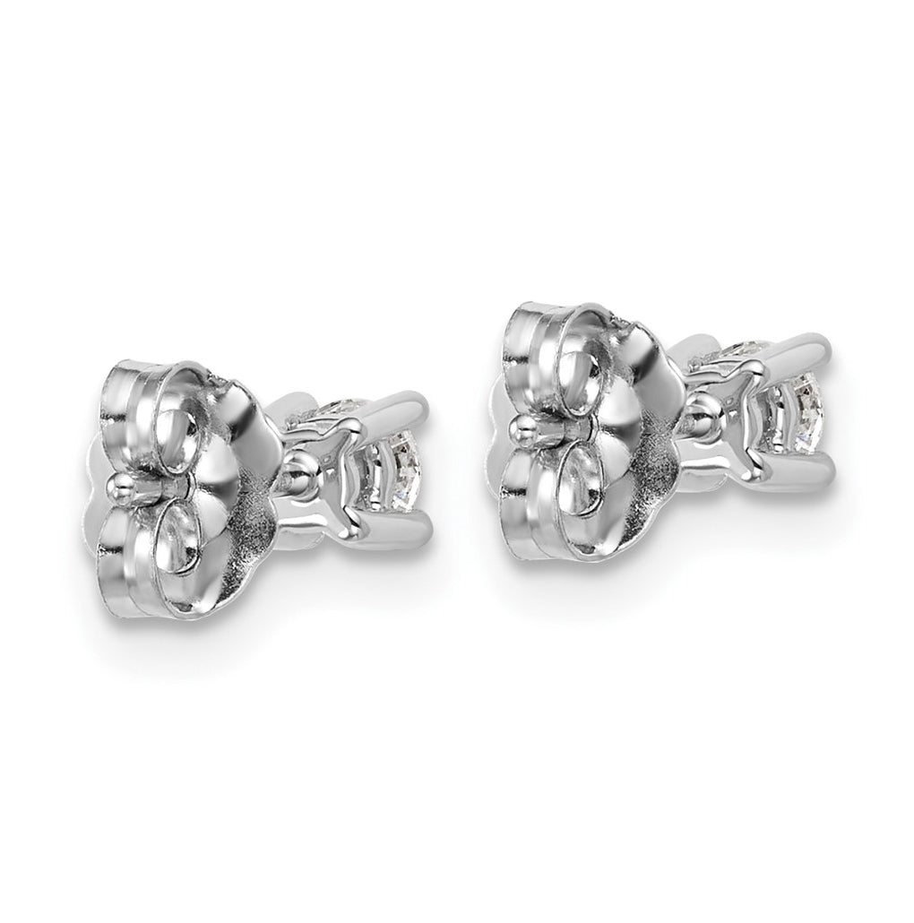 18k Yellow Gold Certified Lab Grown Diamond VS+ F+ Round Complete Four Prong Stud Earrings