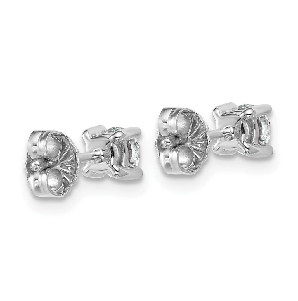 18k Yellow Gold Certified Lab Grown Diamond VS+ F+ Round Complete Four Prong Stud Earrings