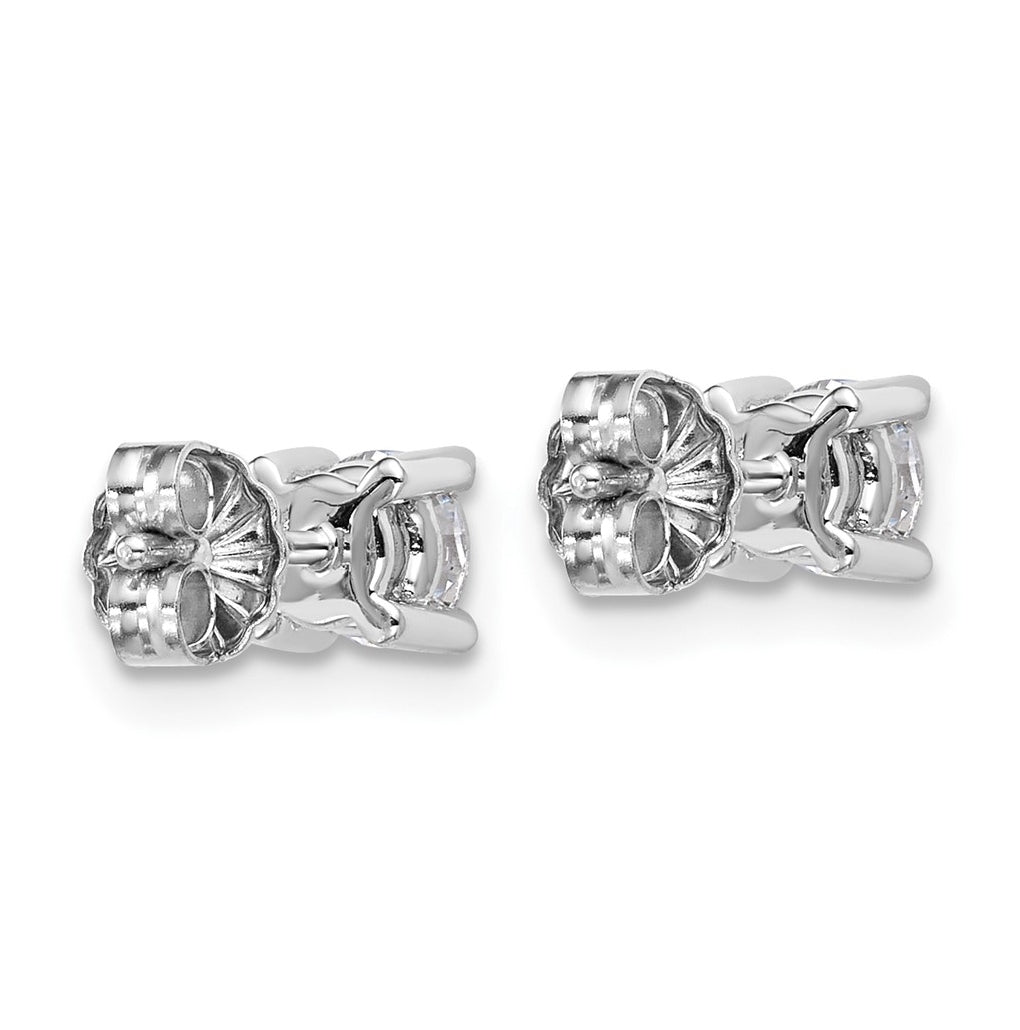 18k Yellow Gold Certified Lab Grown Diamond VS+ F+ Round Complete Four Prong Stud Earrings