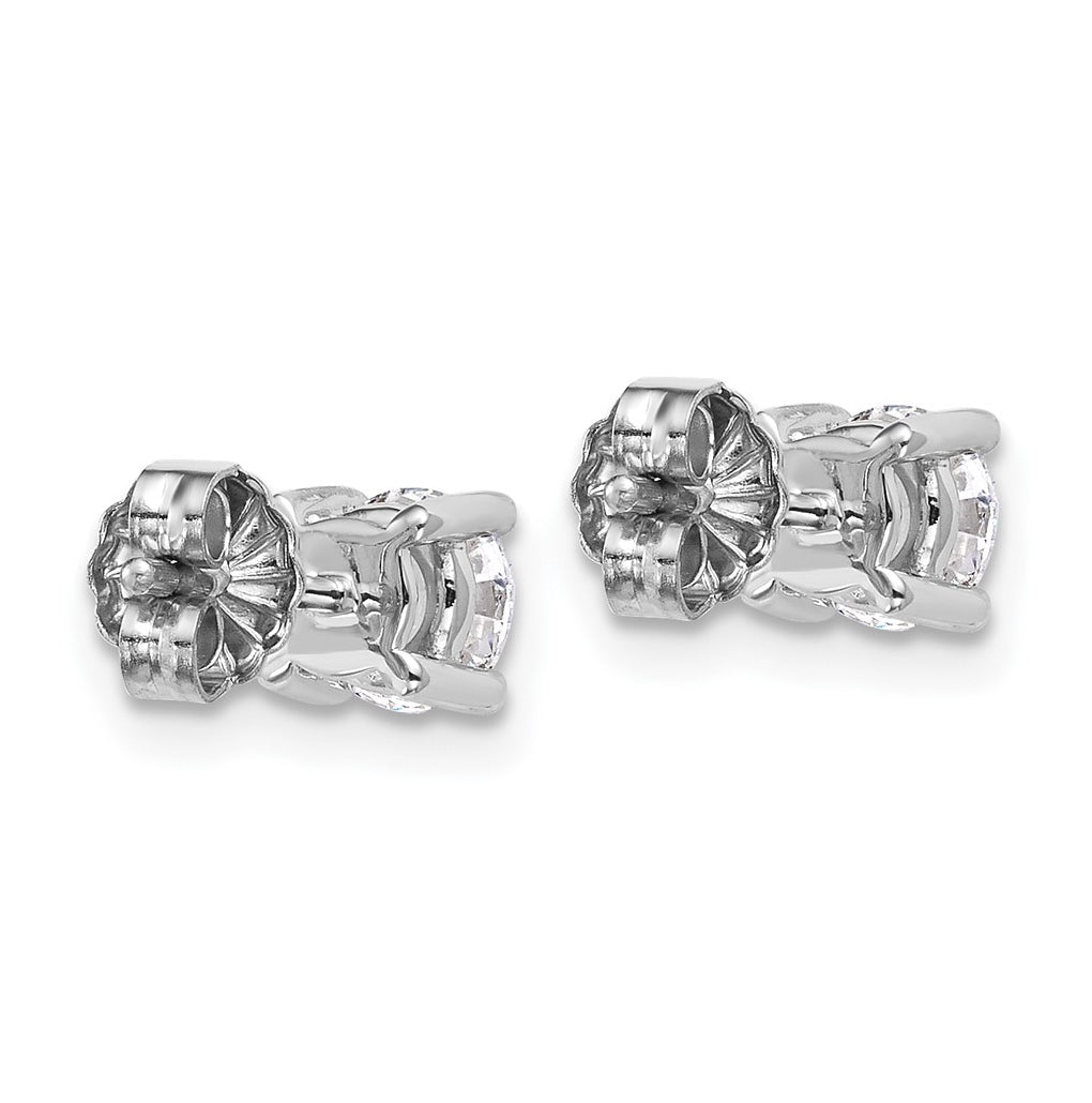 18k Yellow Gold Certified Lab Grown Diamond VS+ F+ Round Complete Four Prong Stud Earrings
