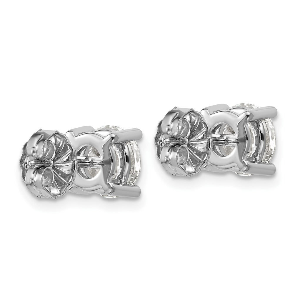 18k Yellow Gold Certified Lab Grown Diamond VS+ F+ Round Complete Four Prong Stud Earrings