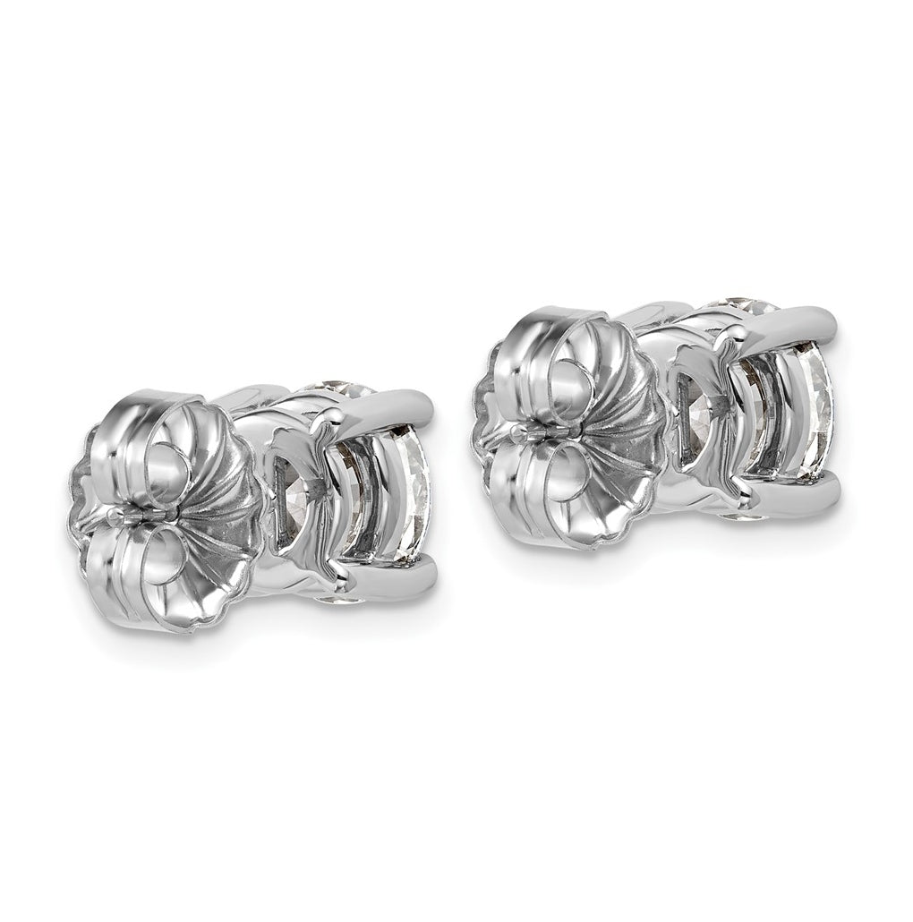 18k Yellow Gold Certified Lab Grown Diamond VS+ F+ Round Complete Four Prong Stud Earrings