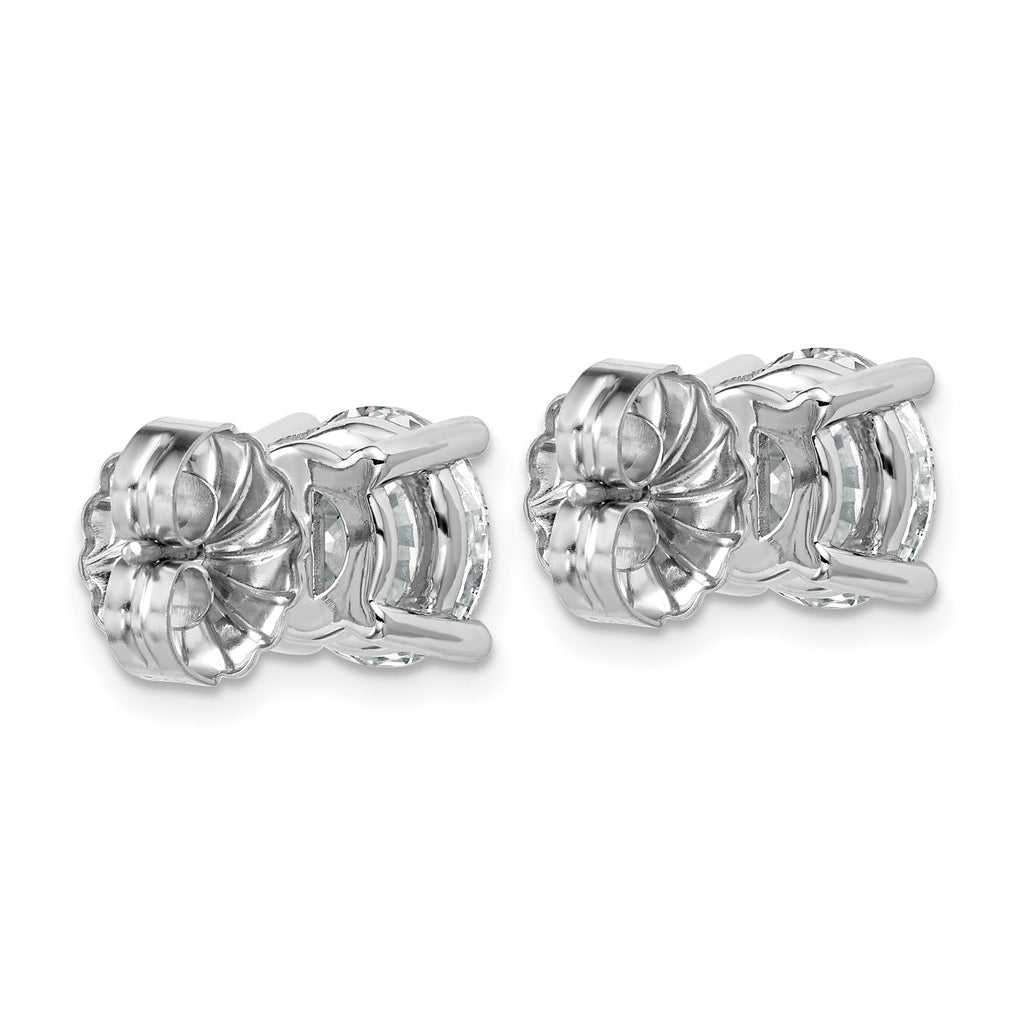 18k Yellow Gold Certified Lab Grown Diamond VS+ F+ Round Complete Four Prong Stud Earrings