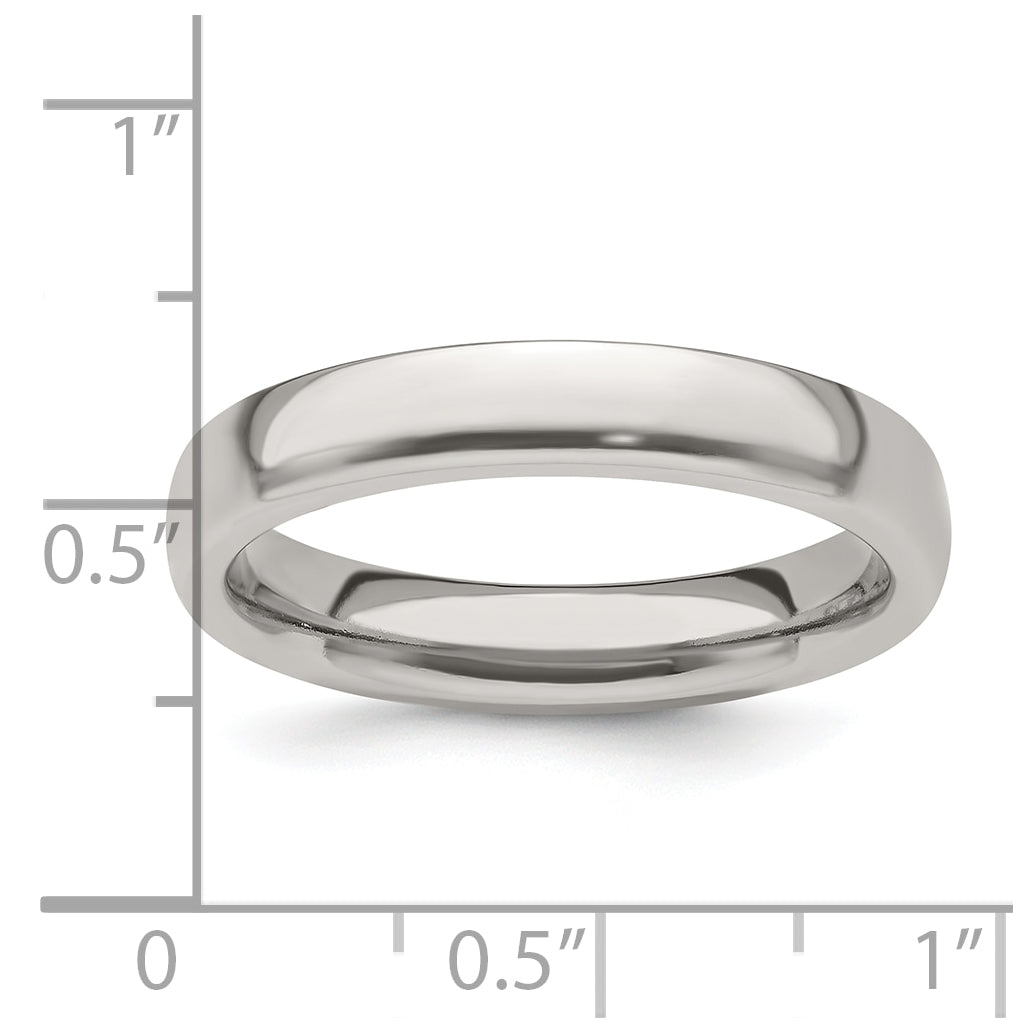 Edward Mirell Titanium Half Round 4mm Polished Band Size 8