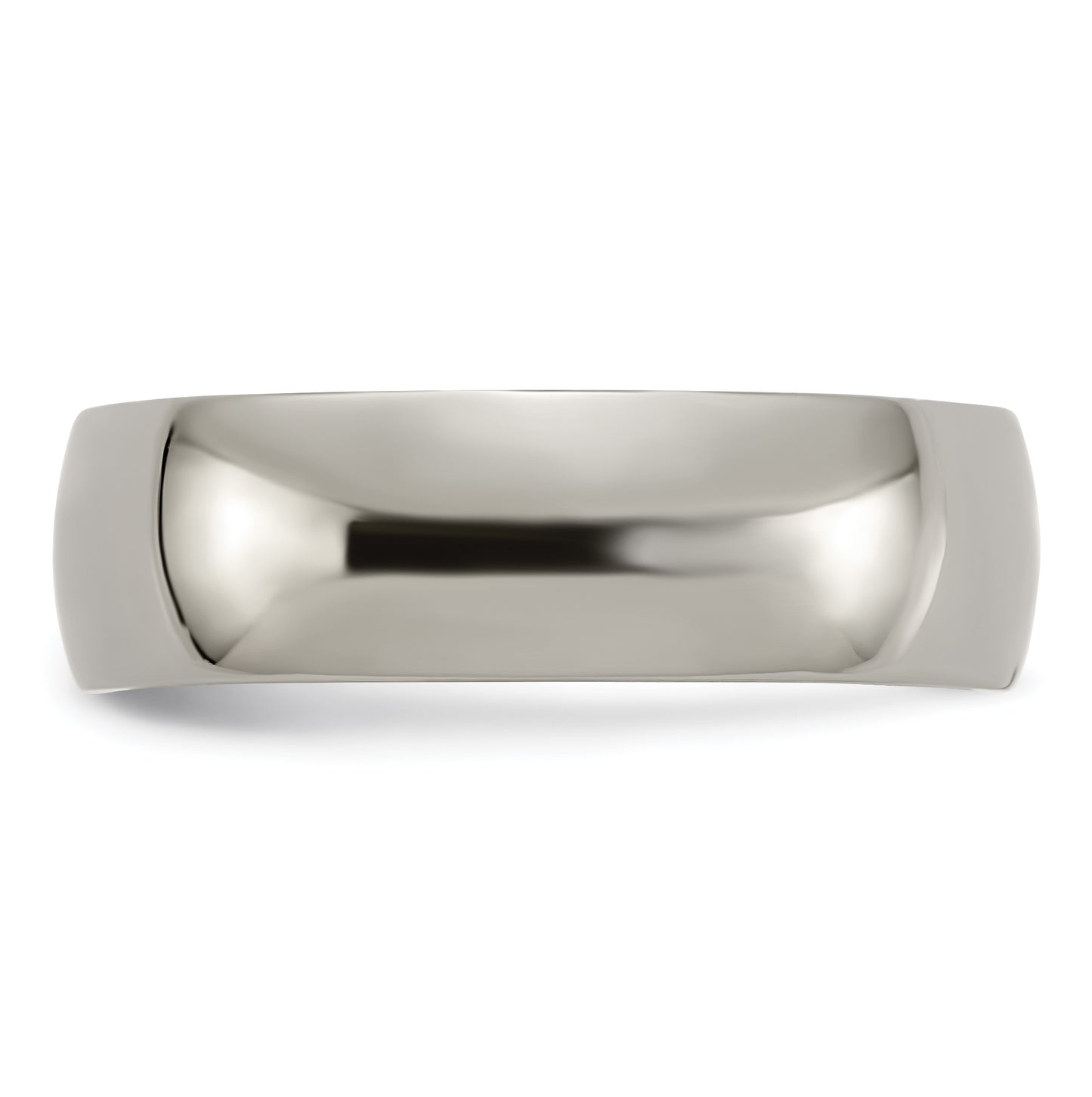 Edward Mirell Titanium Half Round 7mm Polished Band