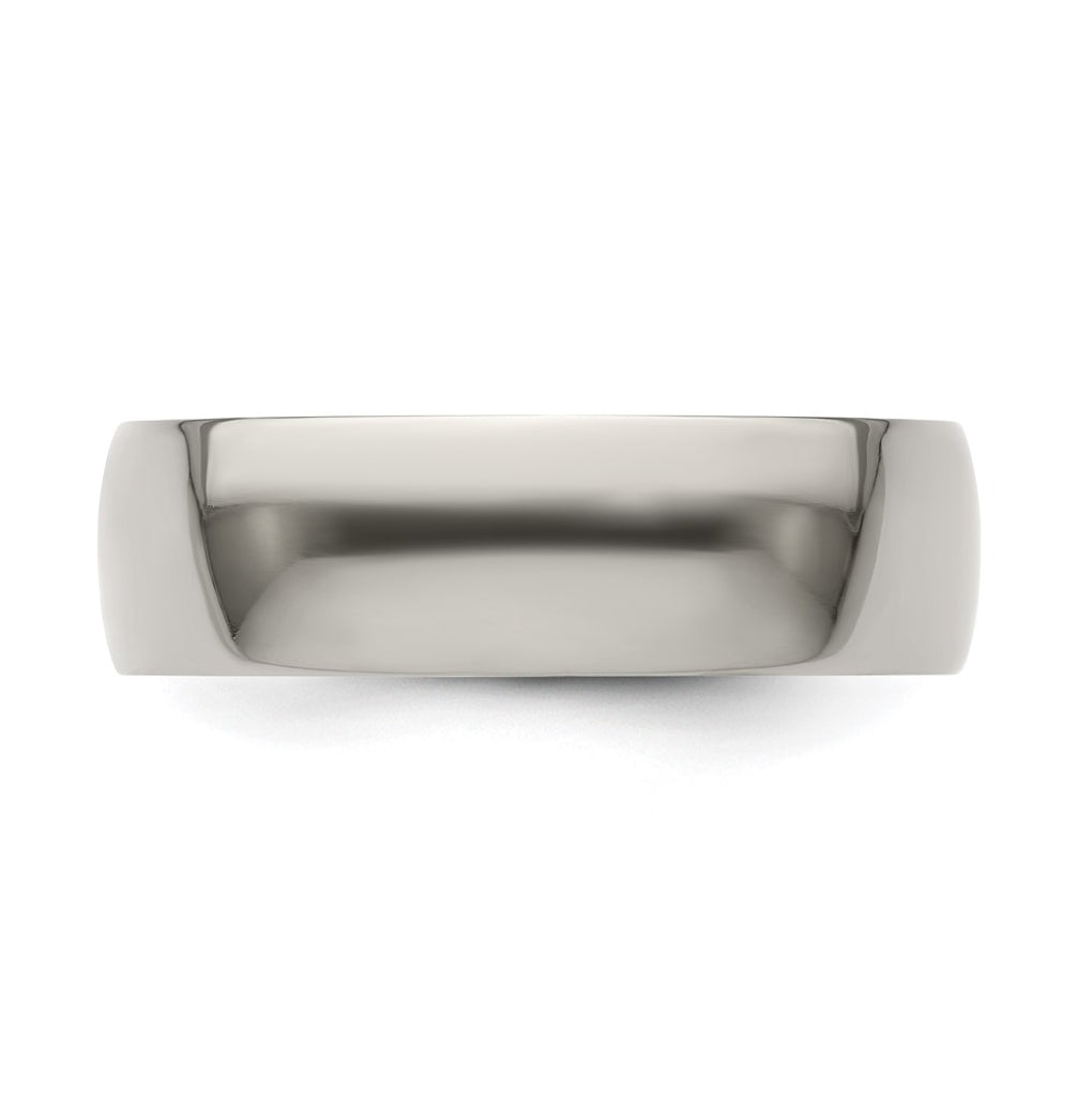 Edward Mirell Titanium Half Round 7mm Polished Band