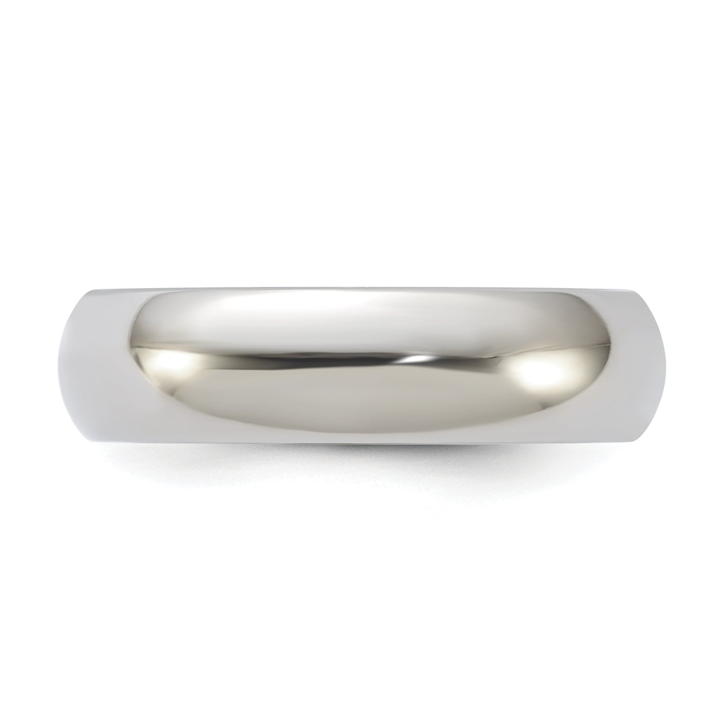 Edward Mirell Titanium Domed 6mm Polished Band, Size 7.5