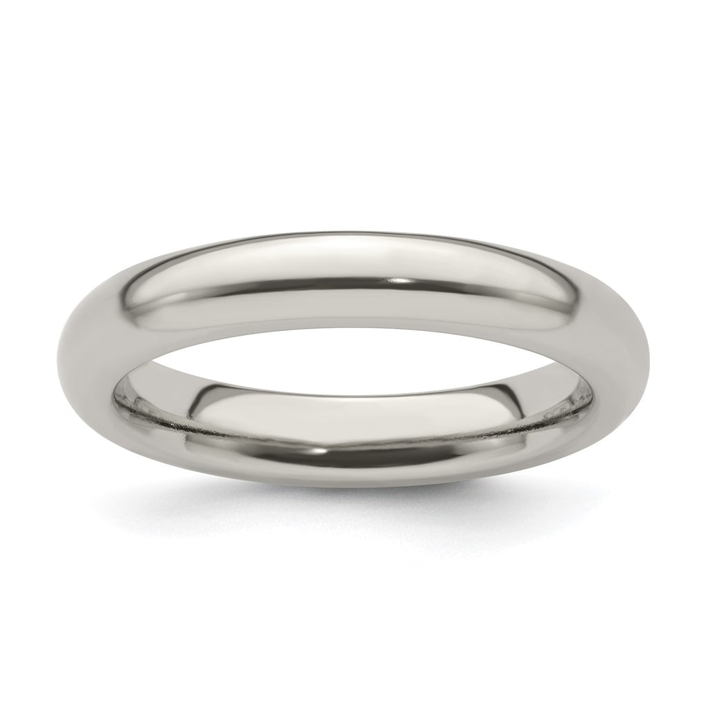Edward Mirell Titanium Domed 4mm Polished Band Size 10