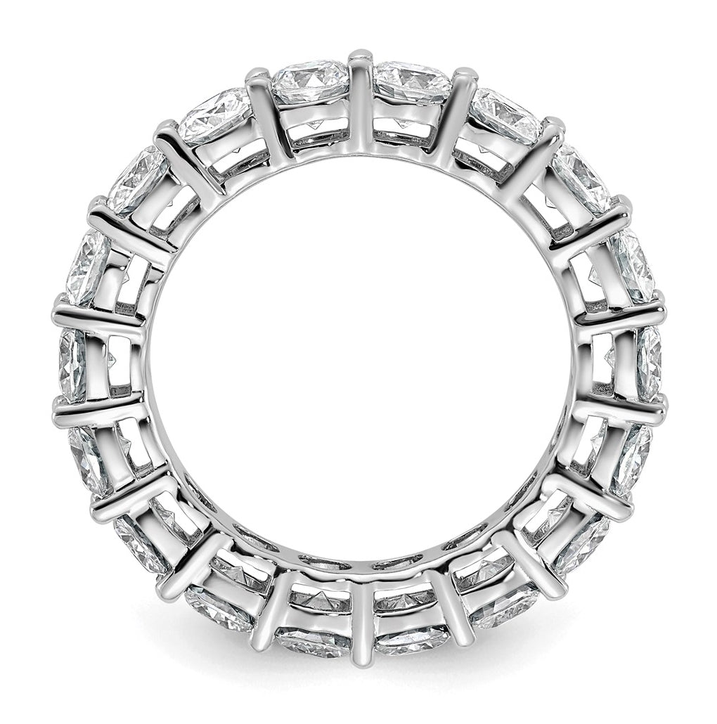 14K Yellow Or White Gold Lab Grown Diamond VS+ F+ Cushion Complete Eternity Band