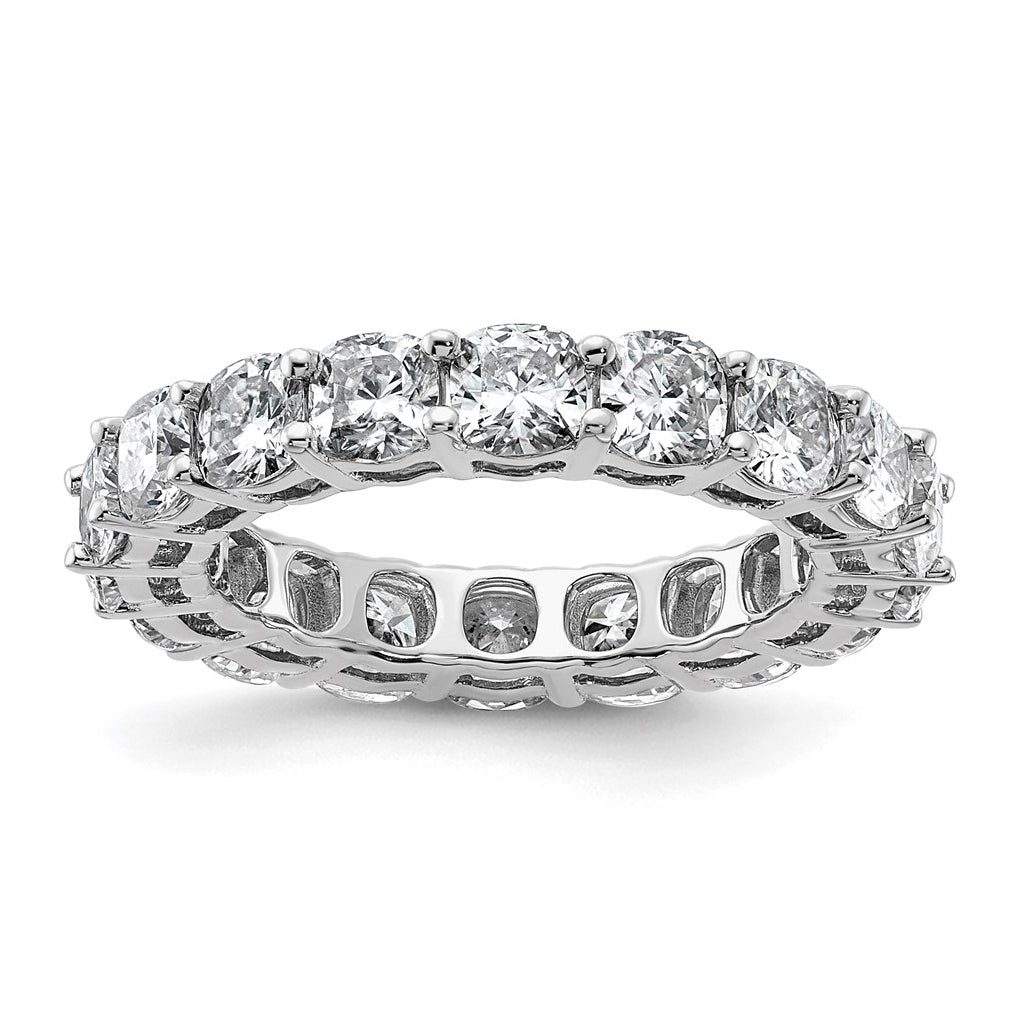 14K Yellow Or White Gold Lab Grown Diamond VS+ F+ Cushion Complete Eternity Band