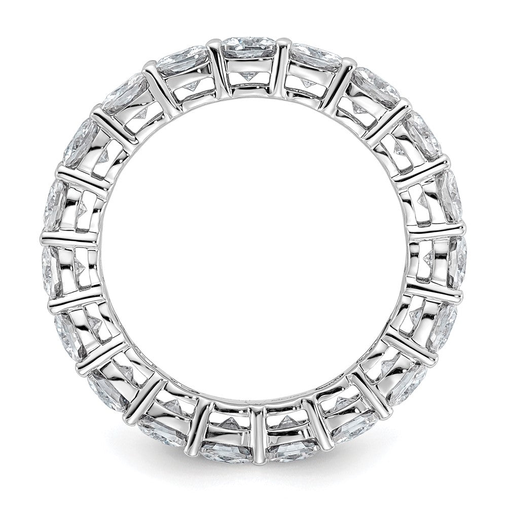 14K Yellow Or White Gold Lab Grown Diamond VS+ F+ Cushion Complete Eternity Band