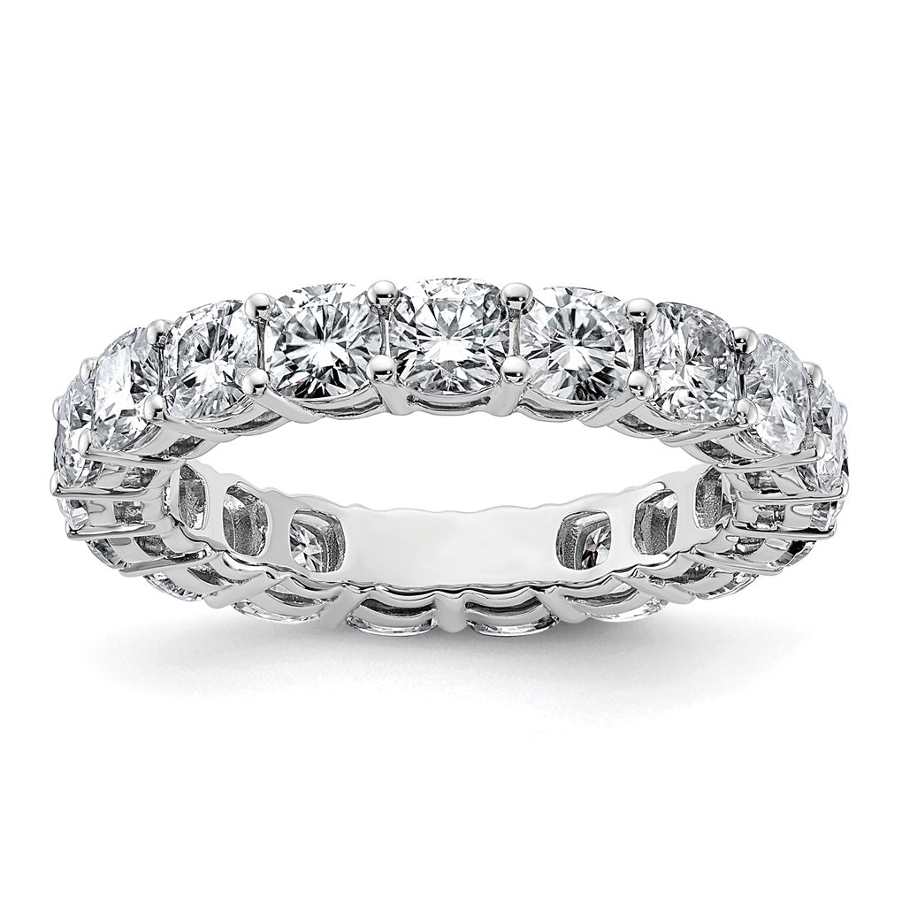 14K Yellow Or White Gold Lab Grown Diamond VS+ F+ Cushion Complete Eternity Band