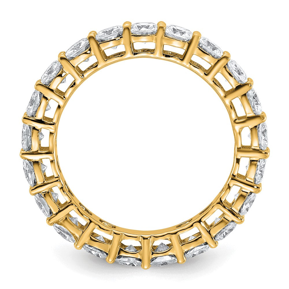 14K Yellow Or White Gold Lab Grown Diamond VS+ F+ Cushion Complete Eternity Band