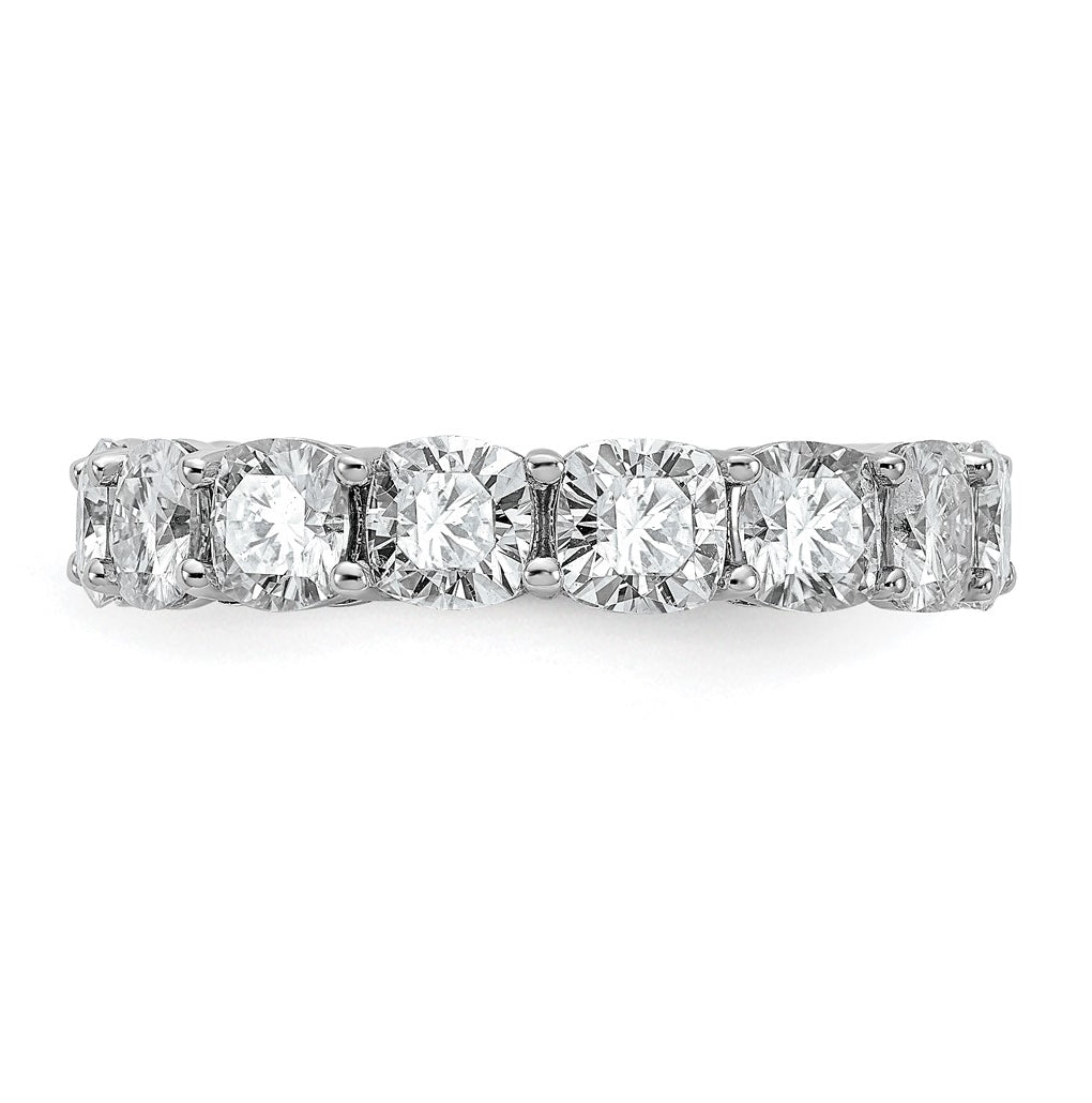 14K Yellow Or White Gold Lab Grown Diamond VS+ F+ Cushion Complete Eternity Band