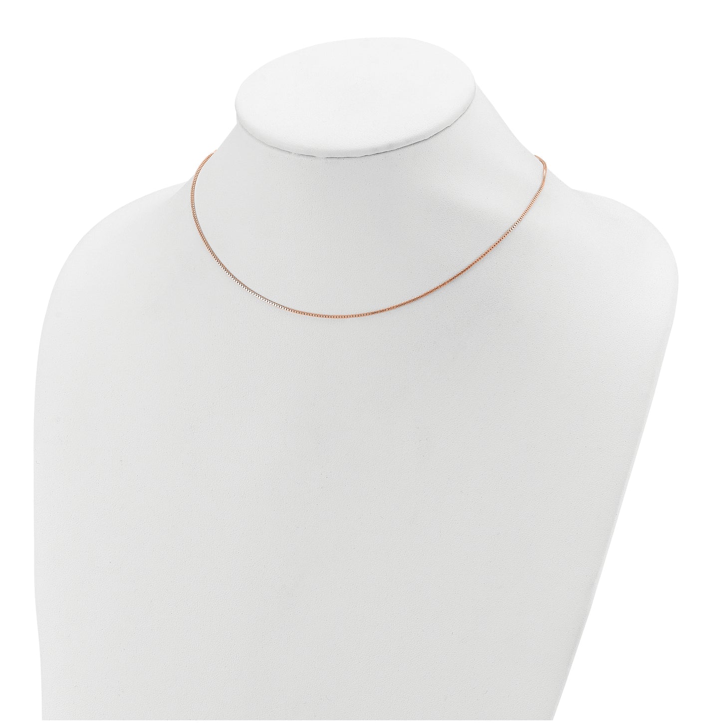 Sterling SIlver Or Rose Gold Plated Box 1in+1in Adjustable Chain