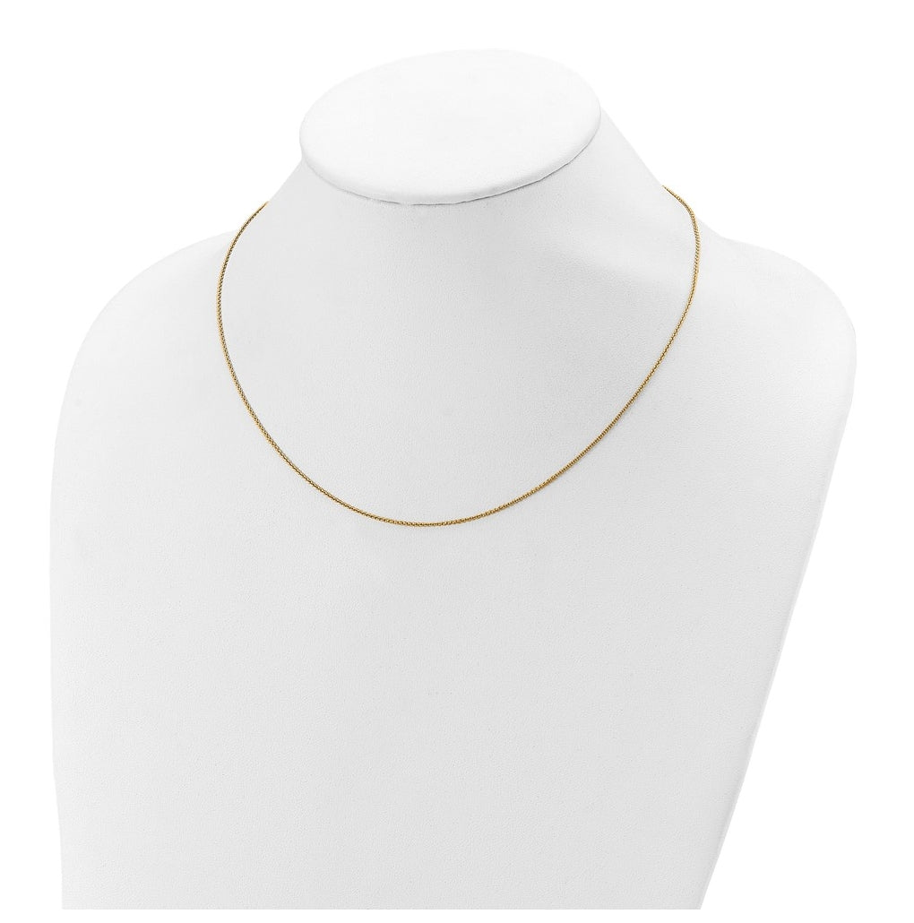 Sterling SIlver Gold Plated 1.1mm Rolo 1in+1in Adjustable Chain