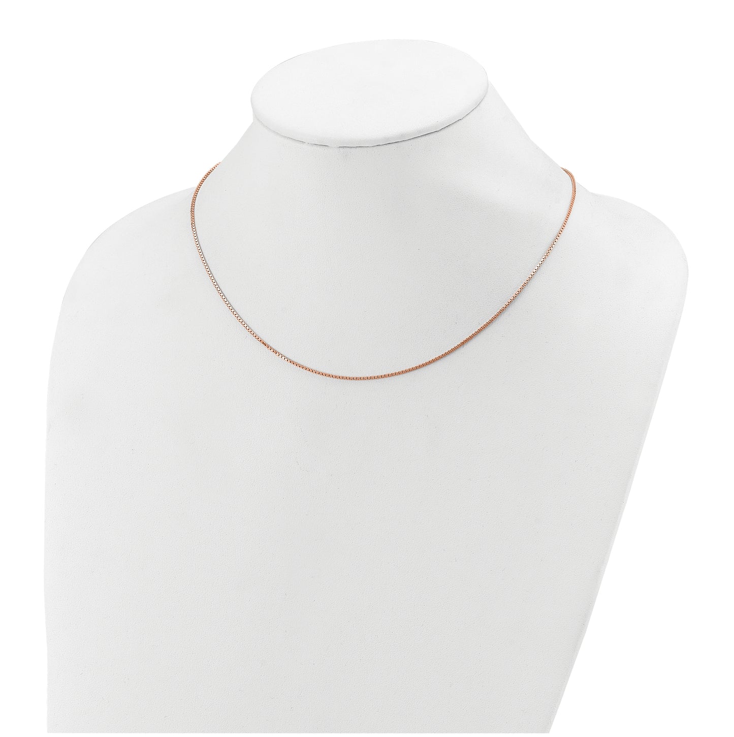 Sterling SIlver Or Rose Gold Plated 1.1mm Box 1in+1in Adjustable Chain