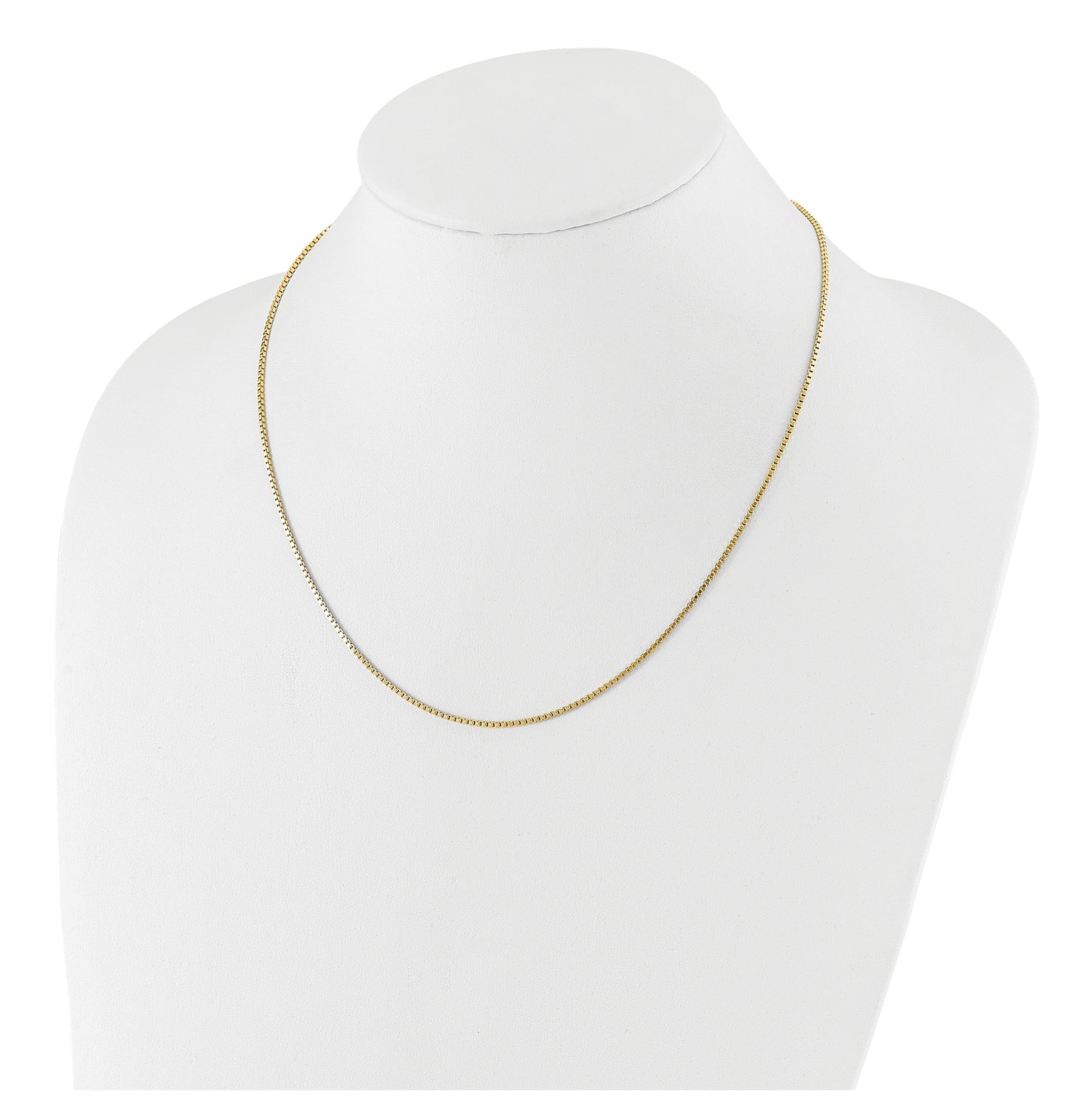 Sterling SIlver Gold Plated Adjustable 1.3mm Box Chain