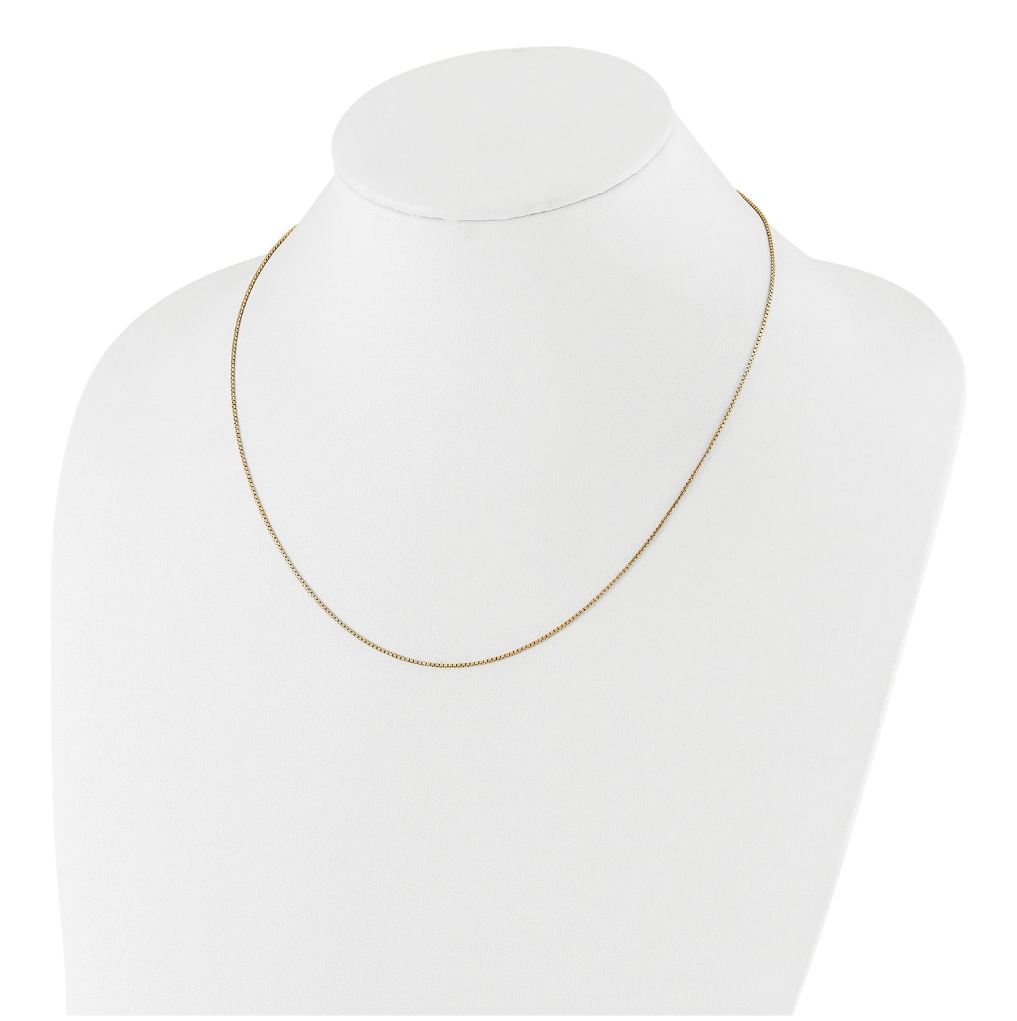 Sterling SIlver Gold Plated Adjustable .95mm Round Box Chain