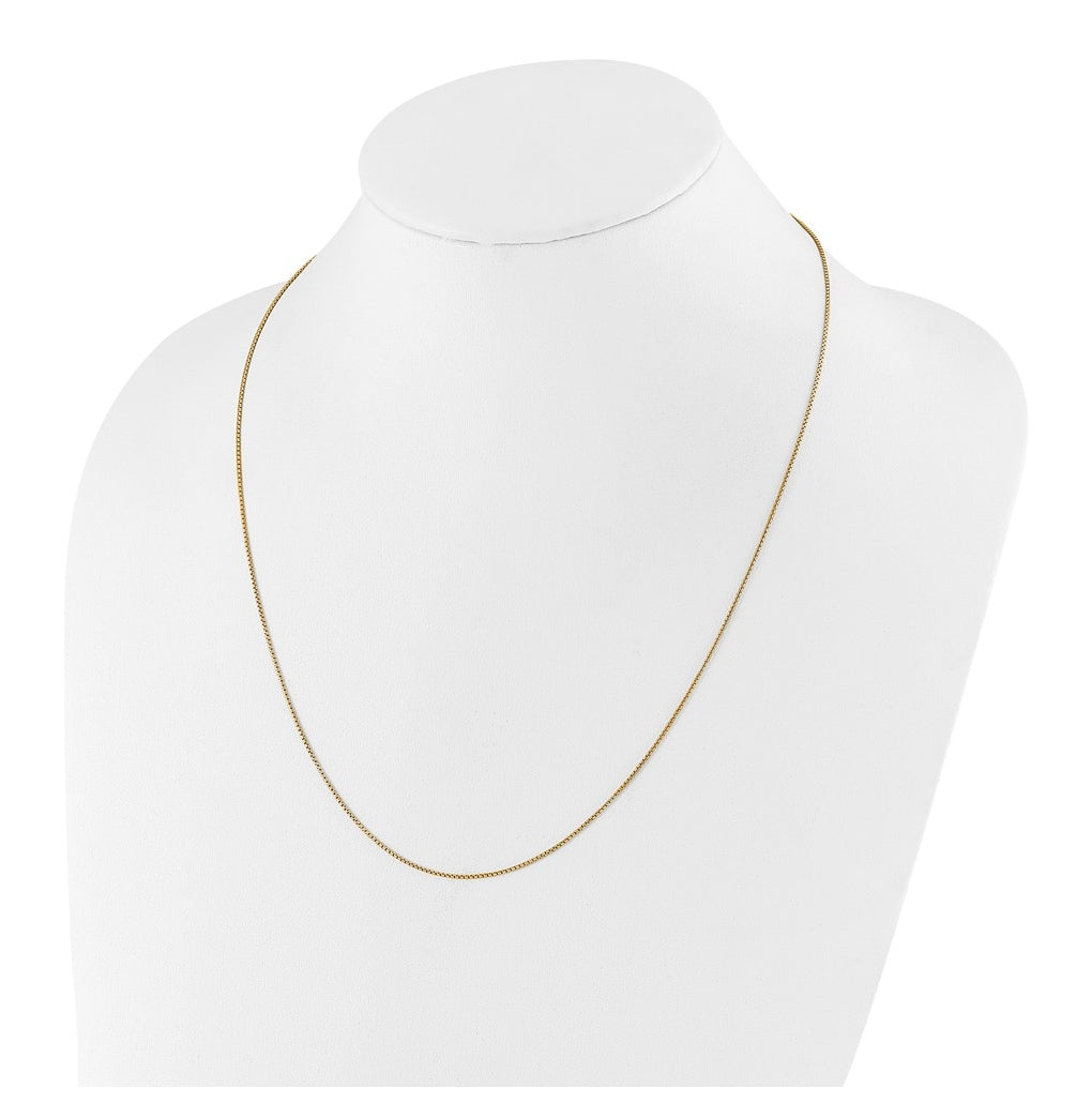 Sterling SIlver Gold Plated Adjustable .95mm Round Box Chain