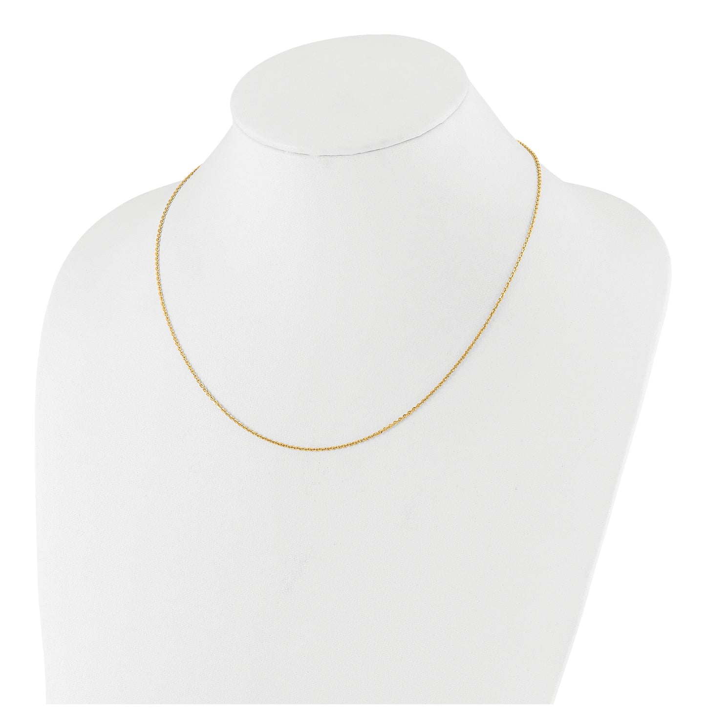 Sterling SIlver Gold Plated Adjustable 1.75mm Cable Chain
