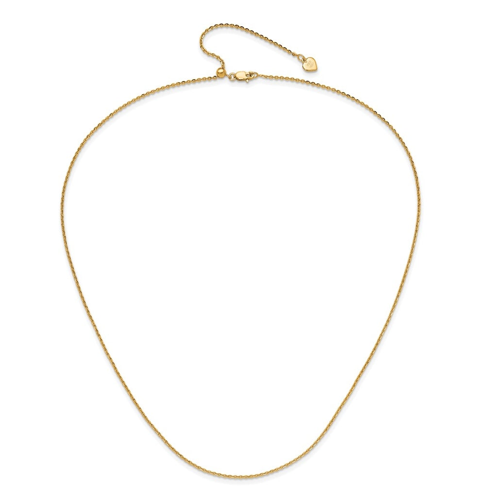 Sterling SIlver Gold Plated Adjustable 1.75mm Cable Chain