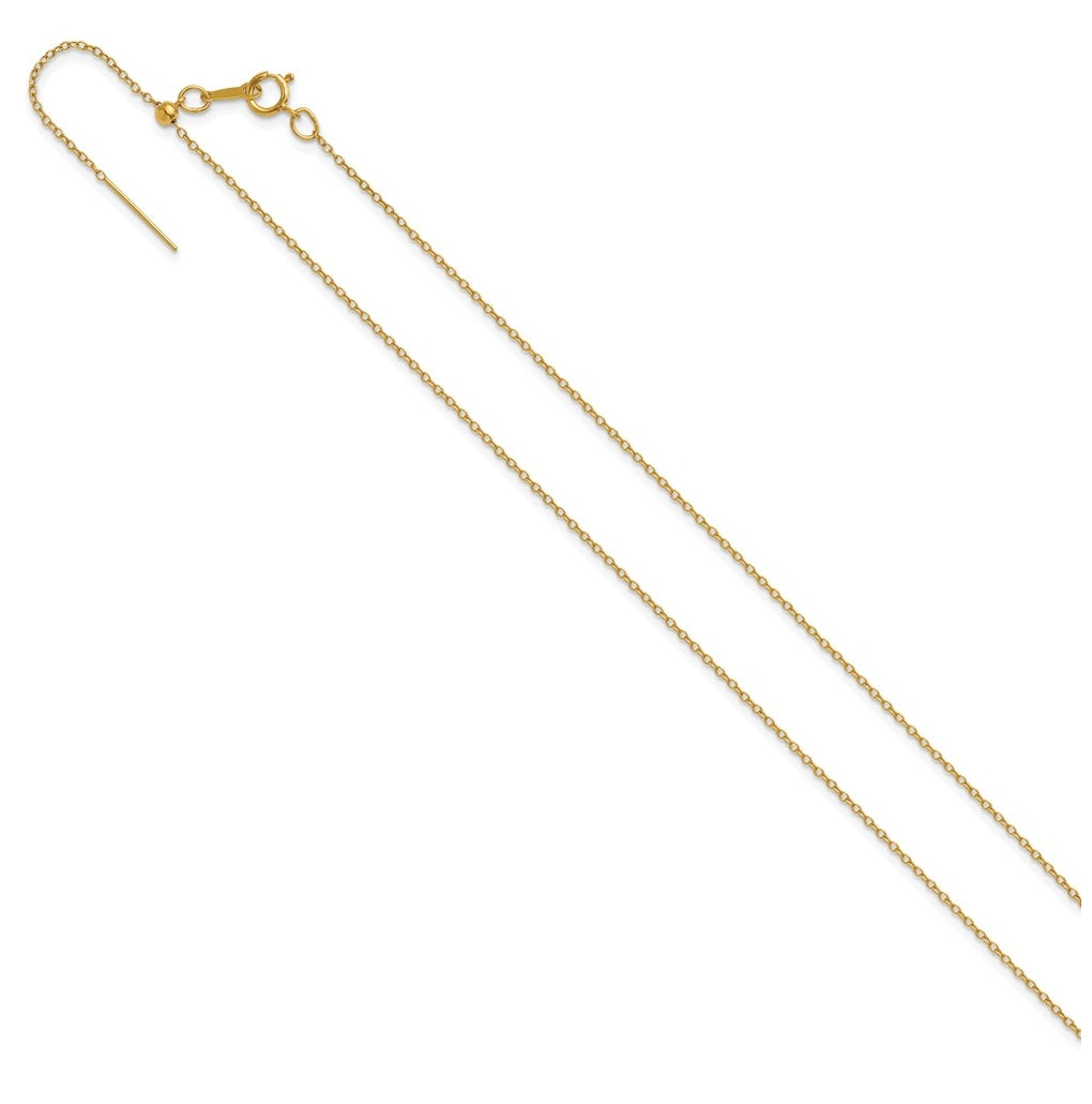 1/20 14K Gold Filled Or Sterling Silver Adjustable Add-A-Bead Cable Chain Necklace