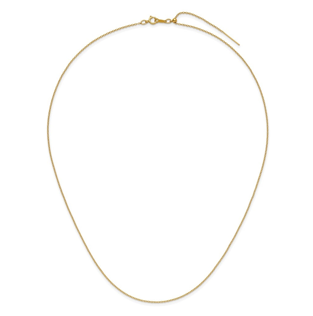 1/20 14K Gold Filled Or Sterling Silver Adjustable Add-A-Bead Cable Chain Necklace
