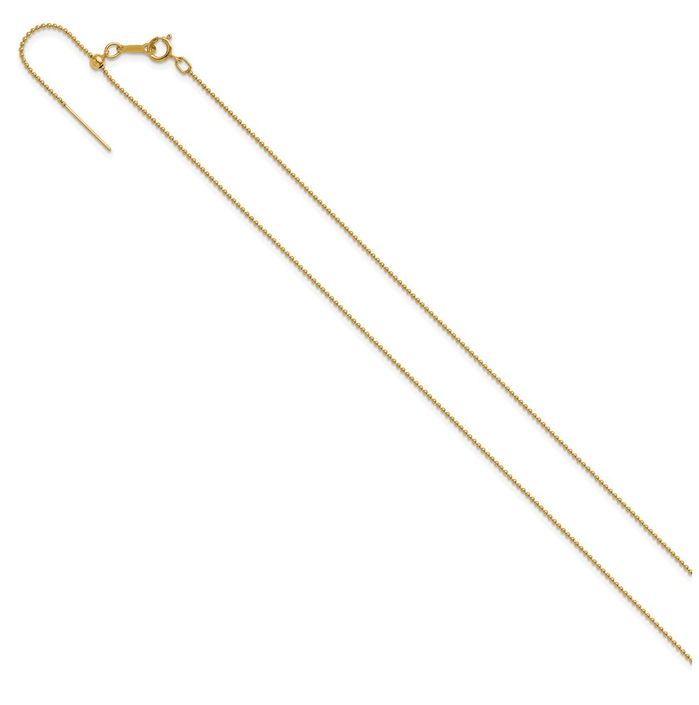 1/20 14K Gold Filled Or Sterling Silver Adjustable Add-A-Bead Cable Chain Necklace
