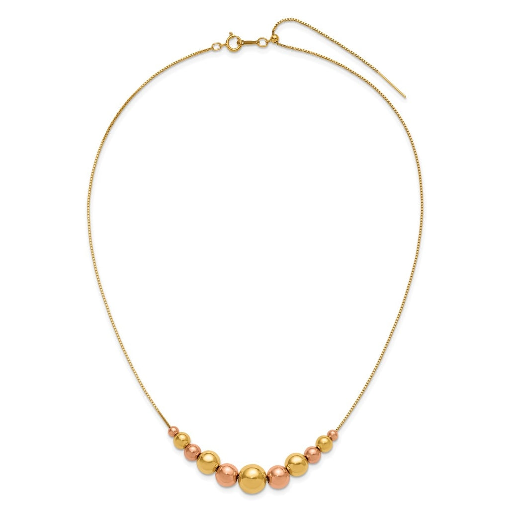 1/20 14K Gold Filled Or Sterling Silver Adjustable Add-A-Bead Cable Chain Necklace