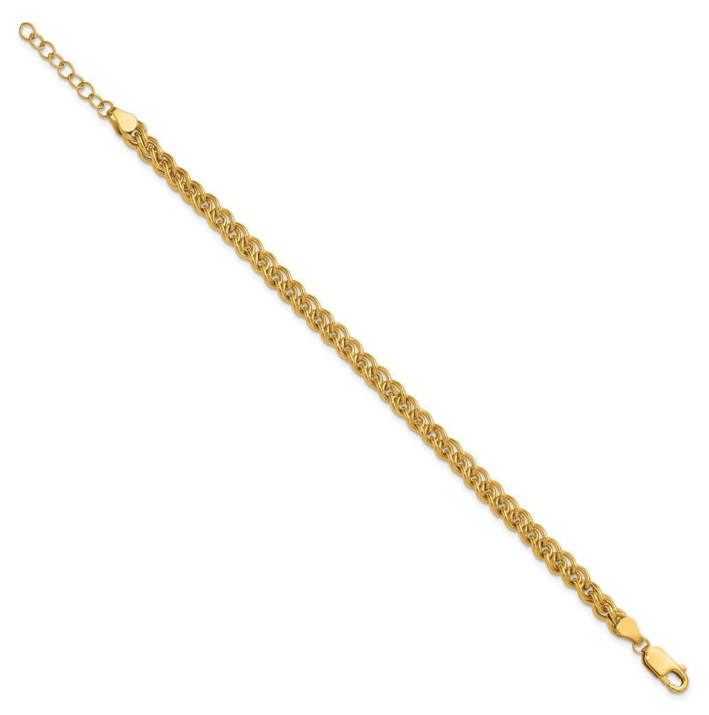 1/20 14K Gold Filled 4.25mm Wheat 6.5in with 1in ext. Bracelet