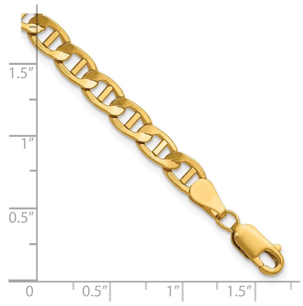 1/20 14K Gold Filled 5.40mm Mariner Link 6.5in with 1in ext. Bracelet