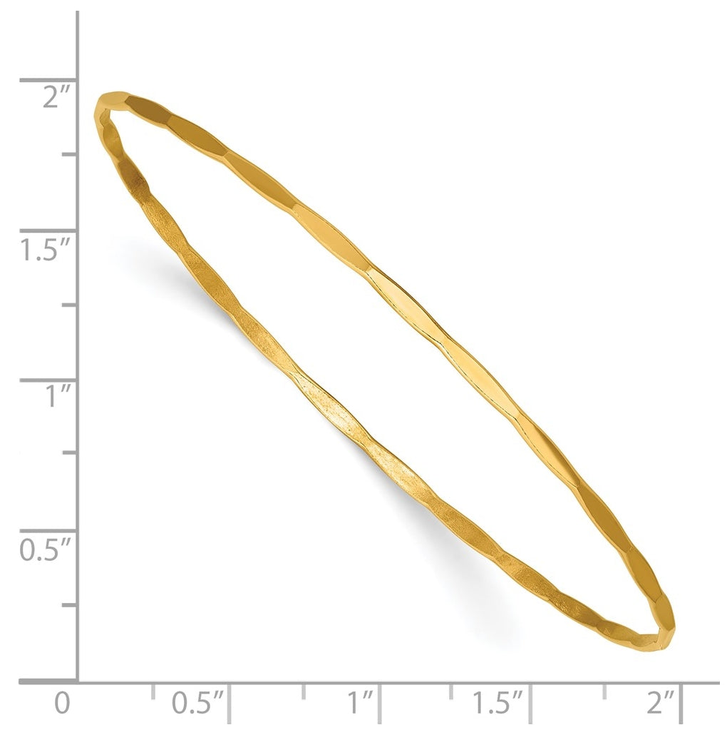 1/20 14K Gold Filled Hammered 1.70mm Wire Stacking Bangle