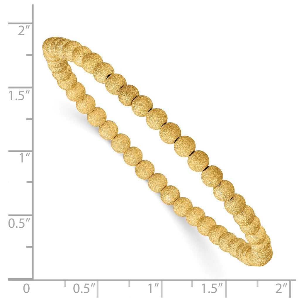 1/20 14K Gold Filled Stardust 4.0mm 7in Stretch Bracelet