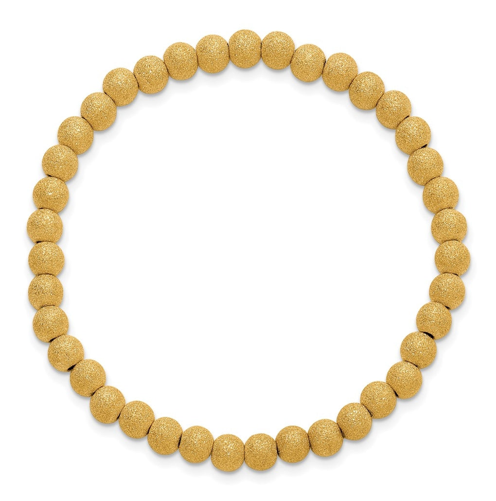 1/20 14K Gold Filled Stardust 5.0mm 7in Stretch Bracelet