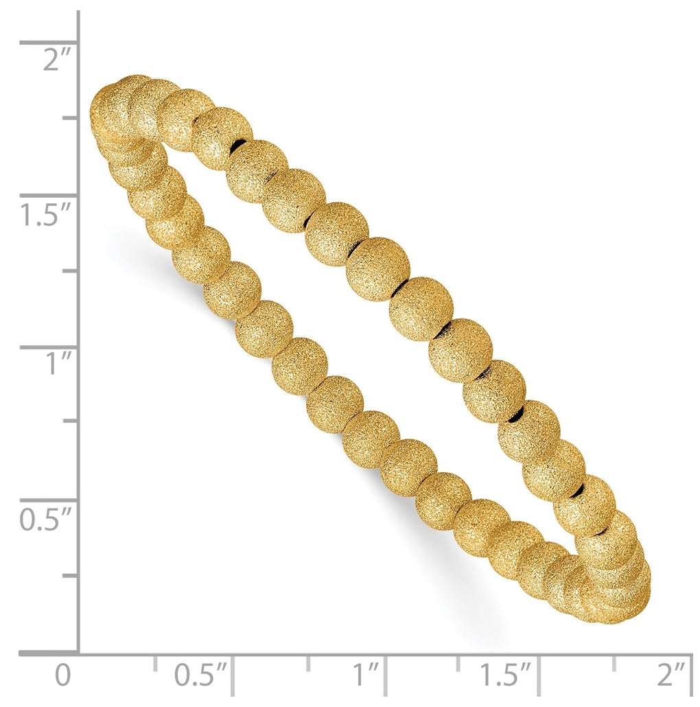 1/20 14K Gold Filled Stardust 5.0mm 7in Stretch Bracelet