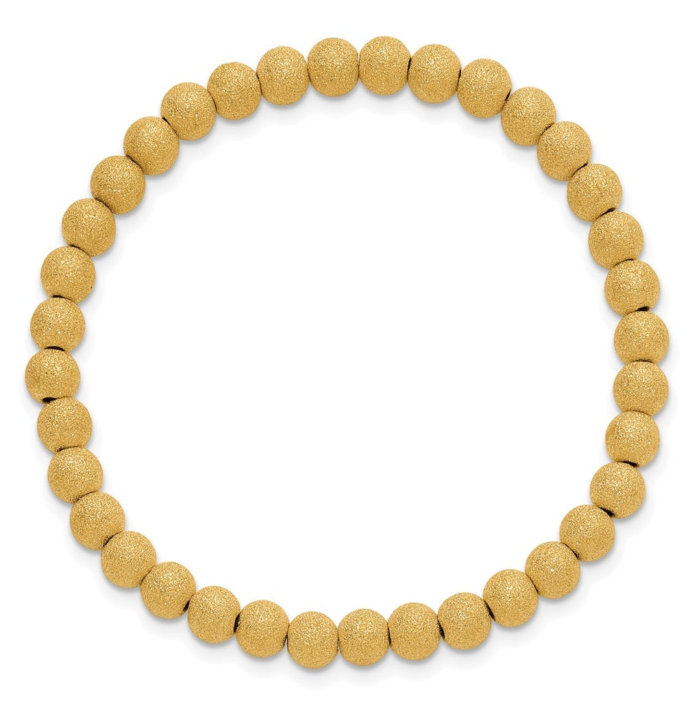 1/20 14K Gold Filled Stardust 5.0mm 6.5in Stretch Bracelet