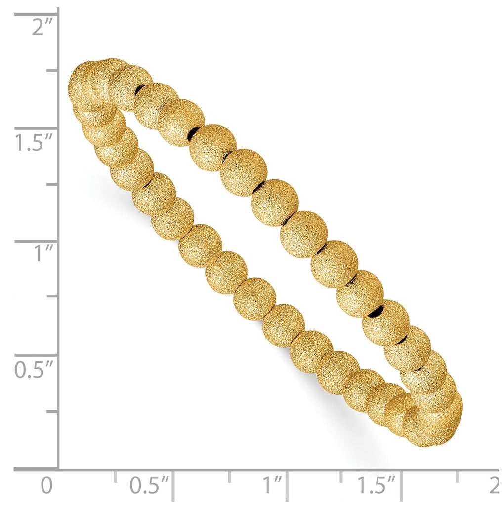 1/20 14K Gold Filled Stardust 5.0mm 6.5in Stretch Bracelet