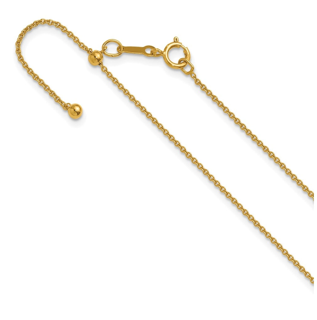 1/20 14K Gold Filled Adjustable Cable 22in Chain