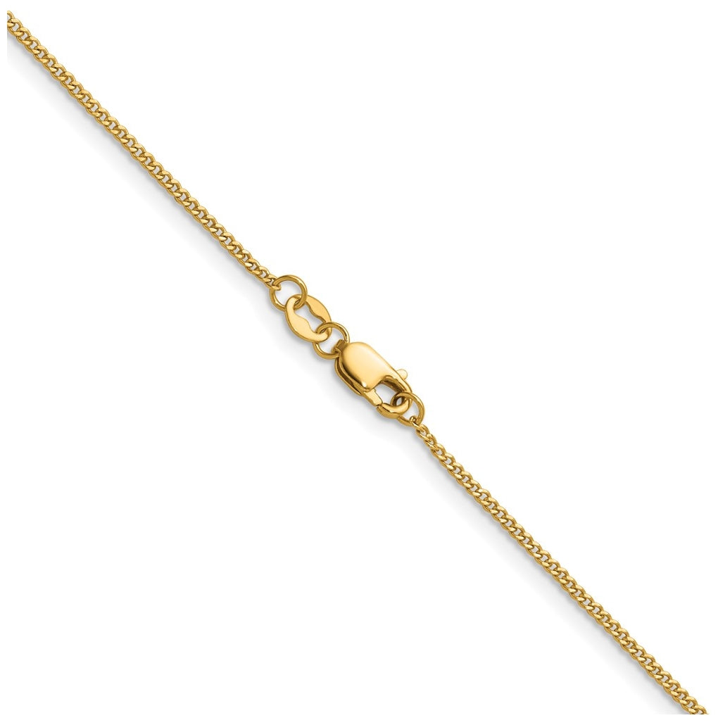 1/20 14K Gold Filled 1.25mm Curb w/Lobster Clasp Carded Chain