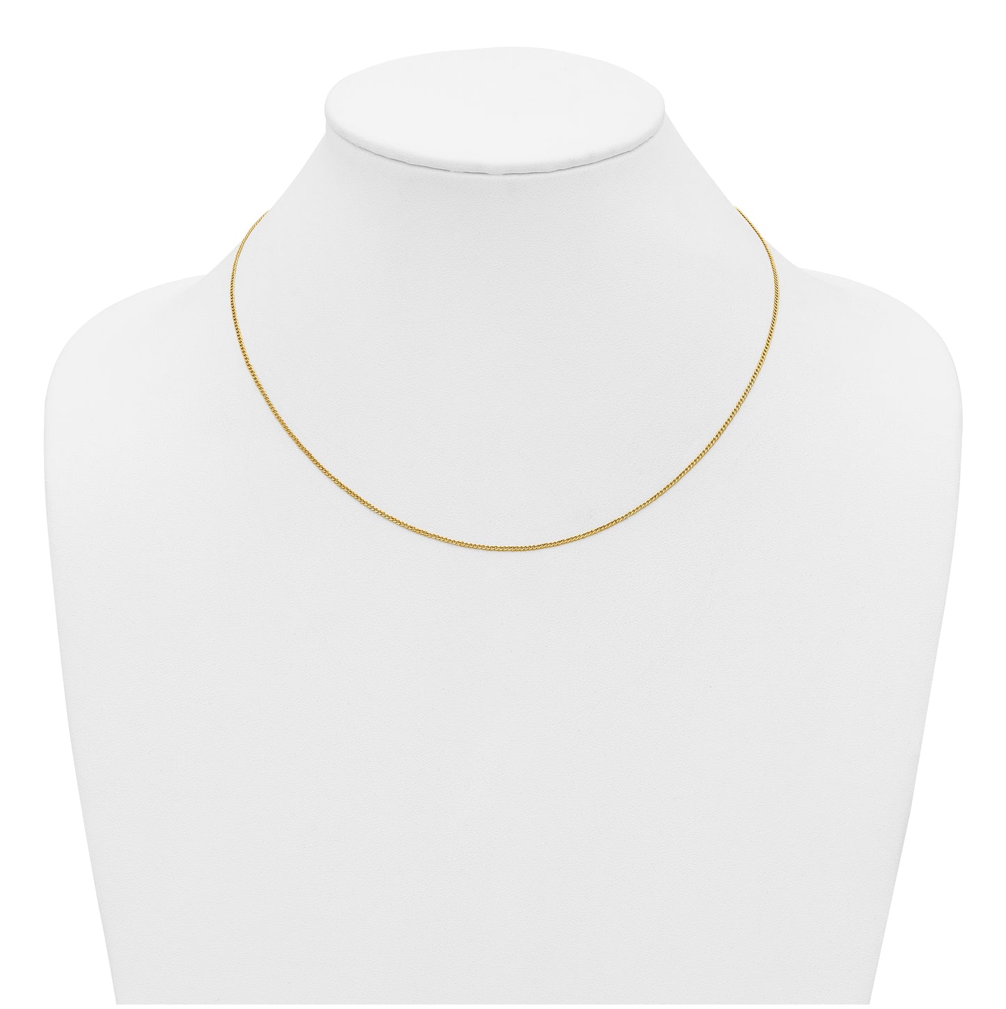 1/20 14K Gold Filled 1.25mm Curb w/Lobster Clasp Carded Chain