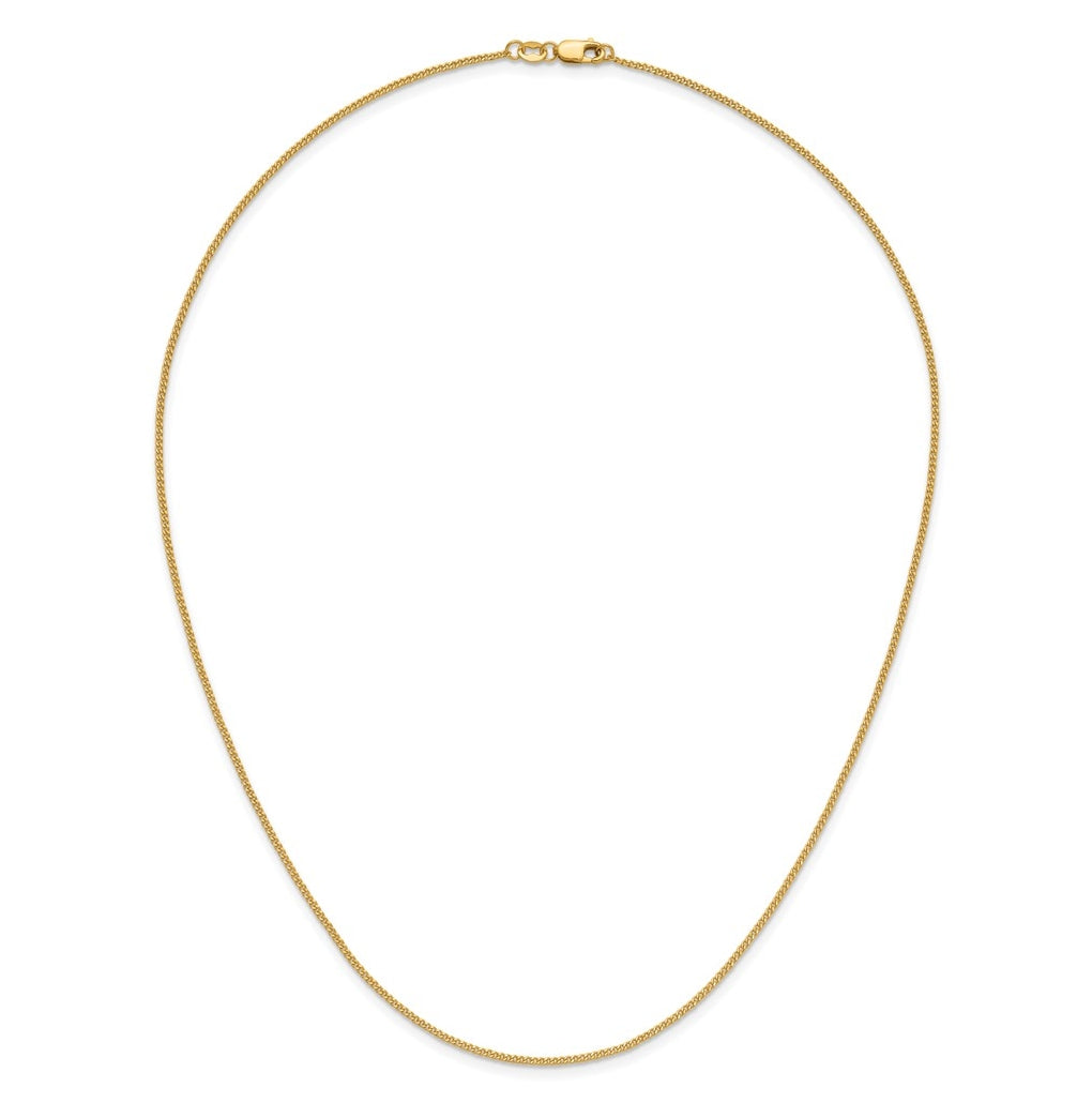1/20 14K Gold Filled 1.25mm Curb w/Lobster Clasp Carded Chain