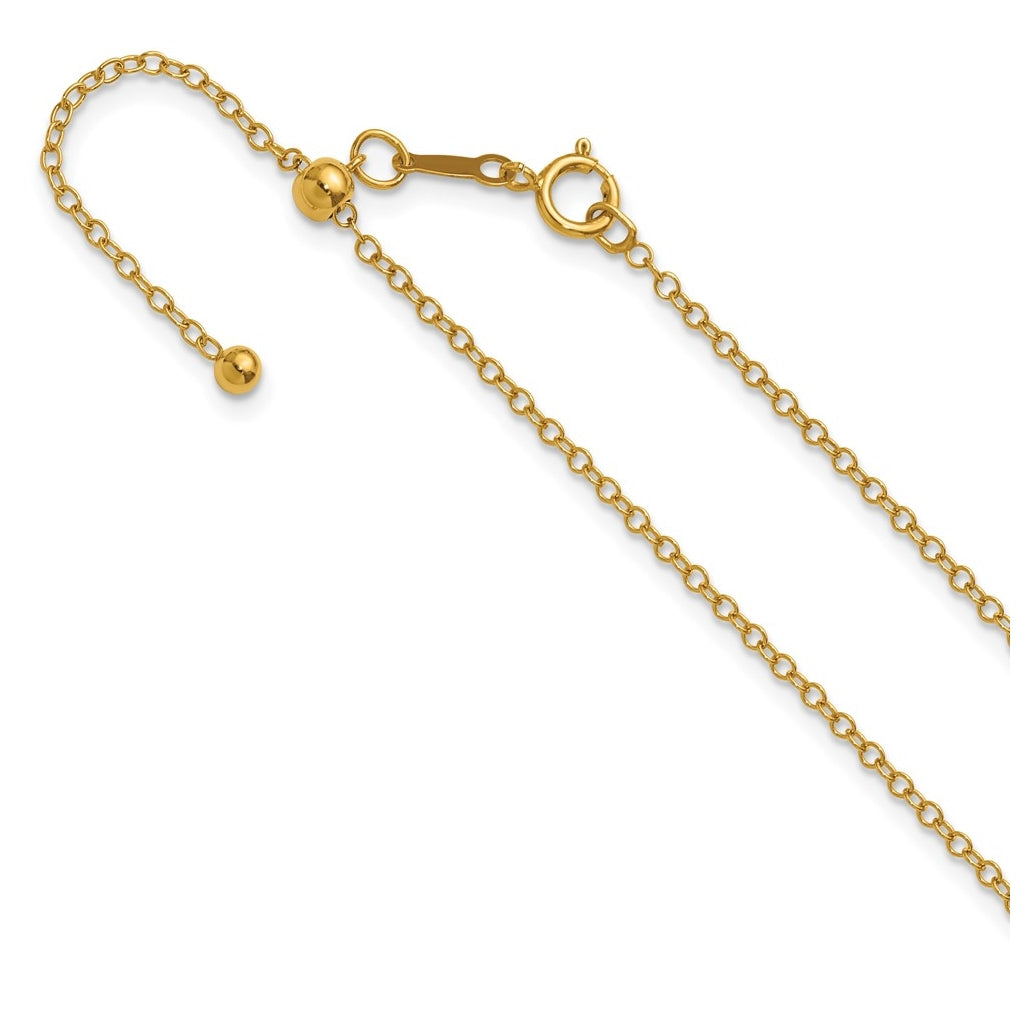 1/20 14K Gold Filled Adjustable Cable 22in Chain